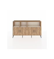 Arges Konsol 6 Raflı 4 Kapaklı 176x30x99 Çam-Çam/Aytaşı