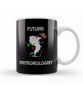 Funny Future Meteorologist Tornado & Hurricane Kupa Bardak Porselen