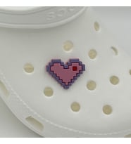Terlik Süsü ve Aksesuarı , Çanta Süsü – Renkli Jibbitz MineCrft Kalp Görselli Figür Aksesuarı (Pudra Pembe)