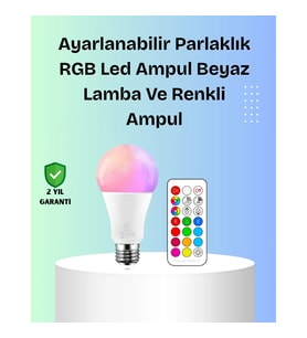 Mey İthalat® RGBW Teknolojili Akıllı LED Ampul, Zamanlayıcılı