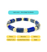 Sertifikalı Lapis Lazuli ve Sitrin  Doğal Taş Bileklik