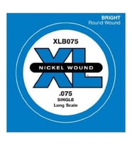 D'Addario XLB075 XL Nickel Wound Bas Gitar Tek Teli ($0.075$ İnç)  Dengeli Alt-Orta Frekanslar, Yüksek Manyetik Çekim Kapasitesi ve Profesyonel Sahne/Stüdyo Kullanımı İçin İdeal