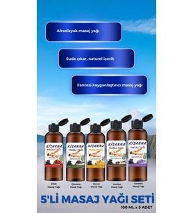 Fantezi Masaj Yağları Seti İlişki Kayganlaştırıcı Koku Giderici Aromalı İlişkide Gevşetici Masaj Yağları 5 Adet