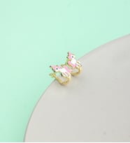 925 Ayar Gümüş Mineli Unicorn Çocuk Küpesi