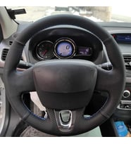Renault Fluence Araca Özel Direksiyon Kılıfı (Noktalı Karbon) (Karışık)
