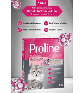 Aktif Karbon Granüllü & Bebek Pudrası Kokulu Bentonit Kedi Kumu 6 Litre