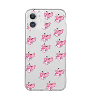 Iphone 11 Uyumlu Pink Panter Tasarımlı Şeffaf Telefon Kılıfı