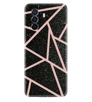 Huawei Nova Y70 Y90 Nova 9 SE  Kılıf Desemli Silikon Pembe Şeritli Mermer 1312