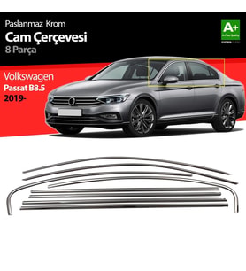 Drs Tuning Passat Uyumlu B8.5 Krom Cam Çerçeve 8 Parça 2019 Ve Üzeri