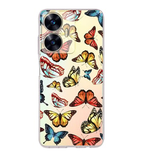 PrintiFy Realme C55 ile Uyumlu Water Color 2  Kamera Korumalı Şeffaf  Kılıf