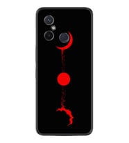 Xiaomi Redmi 12C Kılıf Silikon Desen Özel Seri Red Moon 1710