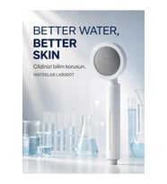 Filtreli Duş Başlığı Pas Kireç Larva Giderici Beyaz LAB900T-WH