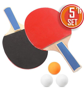 Masa Tenisi Raketi Seti Tenis Topu Set 5 Parça Başlangıç Seti