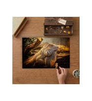 Kertenkele Ve Güneş Işıkları Tasarımı 240 parça Ahşap Puzzle Ahşap Kutuda MP09917