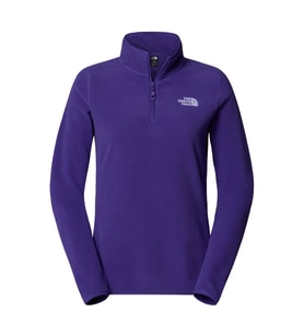 The North Face W 100 GLACIER Kadın Yarım Fermuar Polar NF0A855MNL41 (Eflatun)