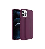 Apple iPhone 12 Pro Uyumlu Kılıf Zore Qstand Kapak (Mürdüm)