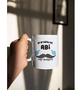 Abilere Özel Kupa Bardak (Beyaz)