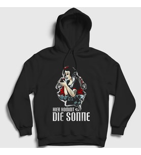 Presmono Unisex Siyah Kommt Die Sonne Rammstein Kapüşonlu Sweatshirt 437417tt