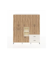 Kronos Dolap 12 Raflı 2 Çekmeceli Tek Askılı 220x59x243 Aytaşı-Çam/Aytaşı