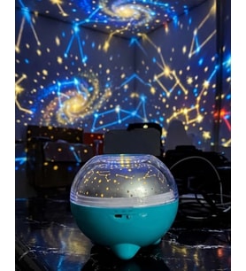 Çok Renkli LED Yıldız Projektör Gece Lambası Bluetooth Müzik Çalar ve Kumandalı Kontrol