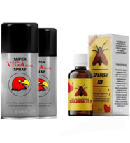 2 KUTU VİGA 100000 ERKEK GEÇİKTİRİCİ SPREY ve Spanish Fly Bayan Azdırıcı Damla- MADE İN GERMANY - ORJİNAL