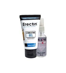 Erectin Penis Uyarıcı Sertleştirici Jel + Mr Love 30 ml Cinsel Geciktirici Sprey