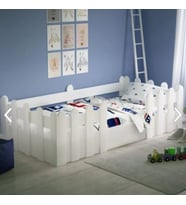 Tuliplife Montessori Karyola Beyaz 90x190 Yatak Uyumlu Oval Kesim Çocuk Yatağı-Tlp-204