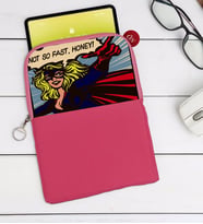 BK Gift Pop Art Tasarımlı Taşınabilir Koruyucu Tablet Kılıfı & Organizer Çanta - Pembe-11