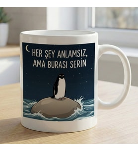 BK Gift Nihilist Penguen Beyaz Kupa Bardak -6, Ofis ve Hediye Kupası, Arkadaşa Hediye