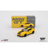 Mini GT 1077 LB-WORKS FORD MUSTANG Triple Sarı 1/64 Model Araba