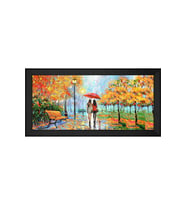 Manzara Temalı Kanvas Tablo 50 x 70 cm Siyah Çerçeve
