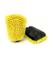 Araba Oto Yıkama Temizlik Eldiveni Süngeri Peluş Büyük Boy Çift Yüzeyli 22x19cm