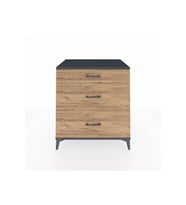 Kronos Şifonyer 3 Çekmeceli 88x59x96 Antrasit-Çam