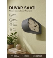 Çift Taraflı Duvar Saati Modern Tasarım Dekoratif Sessiz Mekanizma Salon Ofis Saat