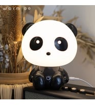 Dokunmatik Gece Lambası Çocuk Odası Gece Lambası Panda (Siyah)