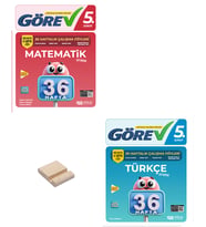 Nitelik 5. Sınıf Matematik ve Türkçe 36 Haftalık Görev Föyleri + Telefon Standı