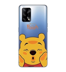 Oppo A74 Uyumlu Winnie The Pooh Desenli Şeffaf Telefon Kılıfı