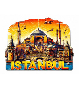 Northcity İstanbul Temalı Silikon Buzdolabı Magnet Alk5378 - Dekoratif ve Dayanıklı Buzdolabı Süsü 8x7 Cm