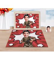 BK Gift Kişiye Özel Asker Karikatürlü 1000 Parça Profesyonel Puzzle-1