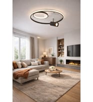 Modern 45 cm spotlu LED avize, üç renk ışık seçeneğiyle şık aydınlatma