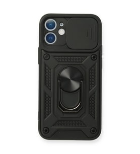 İphone 11 Kılıf Pars Lens Yüzüklü - Siyah