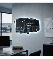 Kişiye veya Fotoğrafa Özel Led Işıklı Ahşap Hediyelik Otobüs/Minibüs Tabloları, Dekor