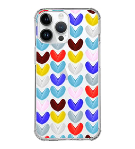 PrintiFy Apple iPhone 14 Pro Max Uyumlu Water Color 1 Baskılı Şeffaf Köşe Korumalı Antişok Kılıf