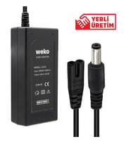 Weko 24 Volt - 2 Amper Plastik Kasa Masaüstü Adaptör 5.5 X 2.5 Uç