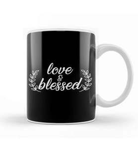 Adorable Love & Blessed Cute Happiness Positivity Kupa Bardak Porselen