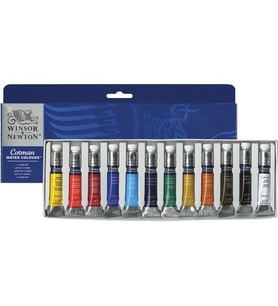 Winsor & Newton Cotman Tüp Sulu Boya 12 Renk x 8 ml. 