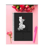 Monokuma Anime Defter 1 Adet Özel Tasarım A4 Boyutu 21*29 Cm Telli Kareli