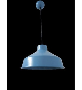 Retro Metal Mavi Dekoratif Tekli Kafe Mutfak Çocuk Odası Sarkıt Avize Çap:30 cm