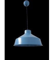 Retro Metal Mavi Dekoratif Tekli Kafe Mutfak Çocuk Odası Sarkıt Avize Çap:30 cm