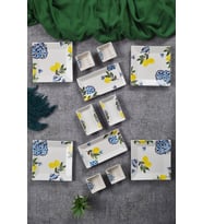 12 Parça 4 Kişilik Limon Kahvaltı Takımı Handmade Kahvaltılık Sunum Seti Servis Tabakları